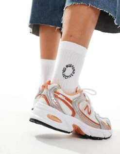 New Balance 530 Trainers In White And Orange For Unisex -New Balance Shop 206653188 4