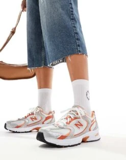 New Balance 530 Trainers In White And Orange For Unisex -New Balance Shop 206653188 5