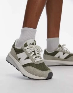 New Balance 370 Trainers In Green For Unisex -New Balance Shop 206661921 1 green 1