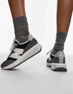 New Balance 370 Trainers In Dark Grey For Unisex -New Balance Shop 206661995 3