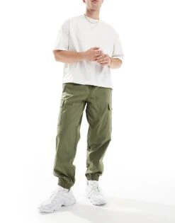New Balance Twill Cargo Joggers In Green For Men -New Balance Shop 206838779 1 green 1