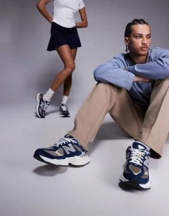 New Balance 9060 Trainers In Navy And Mushroom For Unisex 11 New Balance 9060 Trainers In Navy And Mushroom For Unisex -New Balance Shop 206980157 1 navy 1