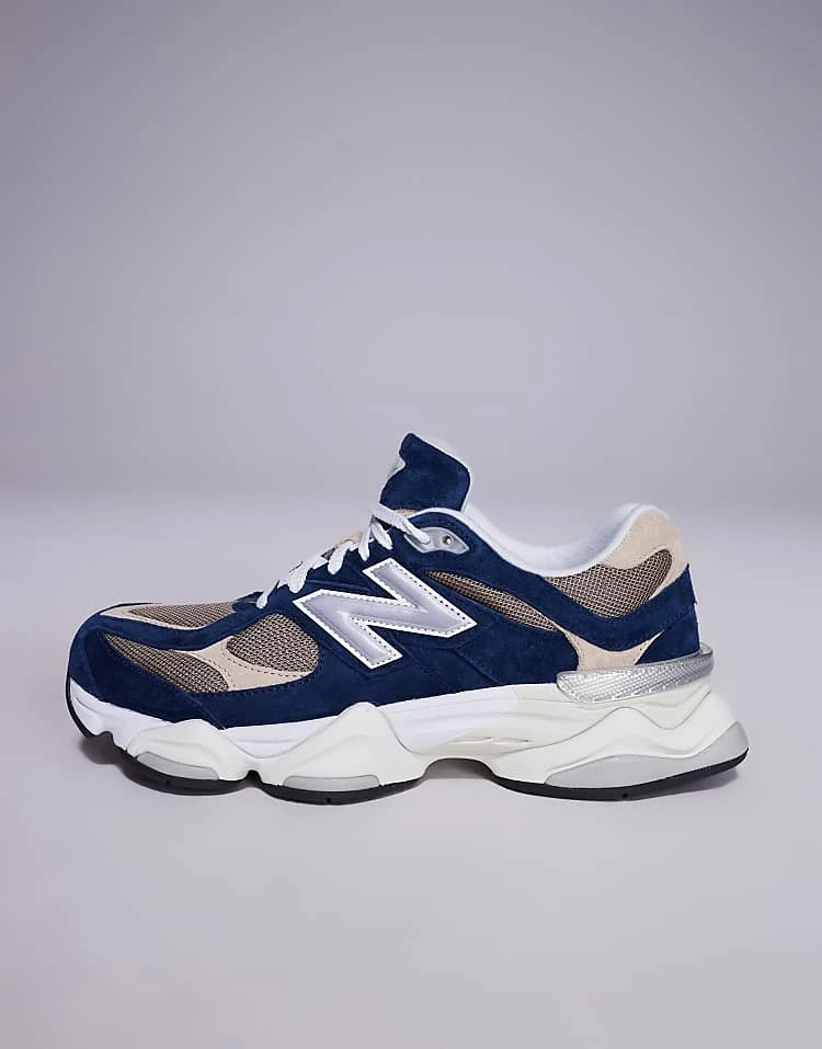 New Balance 9060 Trainers In Navy And Mushroom For Unisex 4 New Balance 9060 Trainers In Navy And Mushroom For Unisex - Image 2