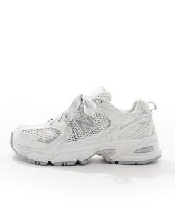 New Balance 530 Trainers With Ribbon Laces In Silver - Exclusive To ASOS For Unisex -New Balance Shop 206991973 3