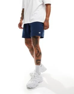 New Balance Sport Essentials French Terry Short 7"" In Blue For Men -New Balance Shop 207029410 2