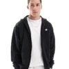 New Balance Sport Essentials Logo French Terry Full Zip In Black For Men -New Balance Shop 207029552 1 black