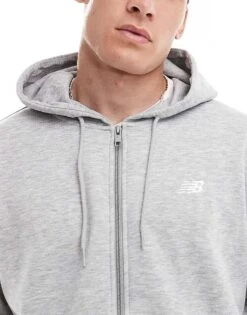 New Balance Sport Essentials Logo French Terry Full Zip In Grey For Men 10 New Balance Sport Essentials Logo French Terry Full Zip In Grey For Men -New Balance Shop 207029868 4
