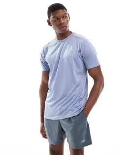 New Balance Essentials T-shirt In Blue For Men Mid Blue