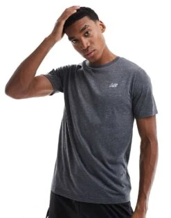 New Balance Sport Essentials Heathertech T-Shirt In Navy For Men -New Balance Shop 207148322 1 navy 1