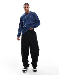 New Balance Sport Essentials French Terry Crew In Blue For Men -New Balance Shop 207198567 4