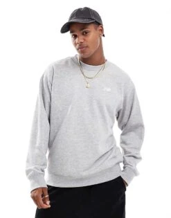 New Balance Sport Essentials French Terry Crew In Grey For Men -New Balance Shop 207198588 3