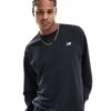 New Balance Sport Essentials French Terry Crew In Black For Men -New Balance Shop 207198687 1 black