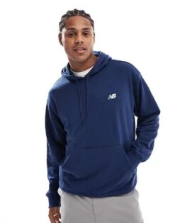 New Balance Sport Essentials French Terry Hoodie In Blue For Men