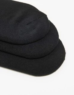 New Balance 3 Pack Ribbed Ankle Socks In Black With Red Logo For Men -New Balance Shop 207281077 3