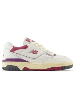 New Balance 550 Trainers In White With Pink Detail For Unisex