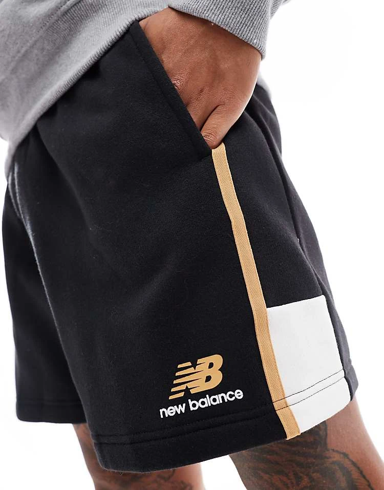 New Balance Classics Fleece Short 7" In Black For Men 7 New Balance Classics Fleece Short 7" In Black For Men - Image 5
