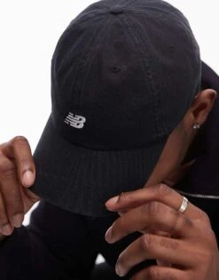 New Balance 6 Panel NB Logo Cap In Black For Men -New Balance Shop 207472781 3