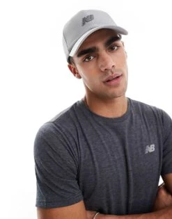 New Balance 6 Panel Performance Cap In Grey For Unisex