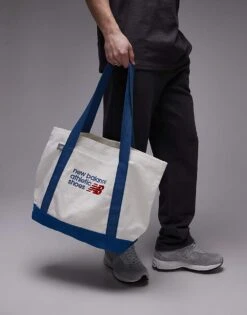 New Balance Athletics Tote Bag In White And Blue For Men -New Balance Shop 207472796 4
