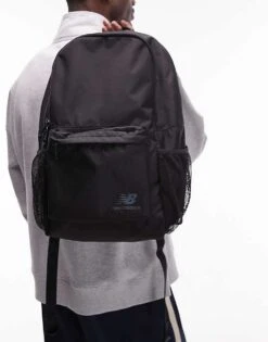 New Balance Logo Backpack In Black For Men