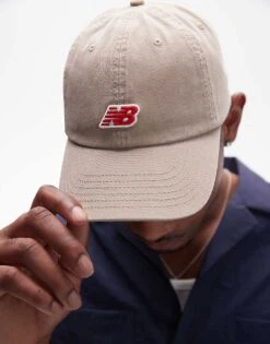 New Balance Patch Logo Cap In Beige For Unisex Stone -New Balance Shop 207472829 1 stone 1
