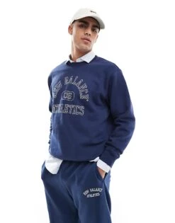 New Balance Graphic Crew In Nb Navy For Men -New Balance Shop 207577985 3