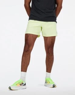 New Balance Rc Short 5" In Green For Men
