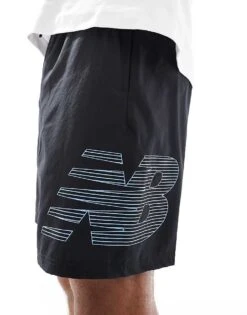 New Balance Sport Essentials Lined Graphic Short 7" In Black For Men -New Balance Shop 208172716 3