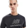 New Balance Heathertech Logo T-shirt In Black For Men -New Balance Shop 208172738 1 black