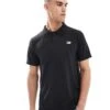 New Balance Cotton Pique Polo In Black For Men -New Balance Shop 208172985 1 black