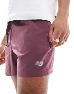 New Balance Sport Essentials Short 5" In Faded Plum For Men -New Balance Shop 208189861 3