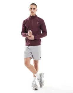 New Balance Sport Essentials Heathertech Short 7" In Athletic Grey Heather For Men