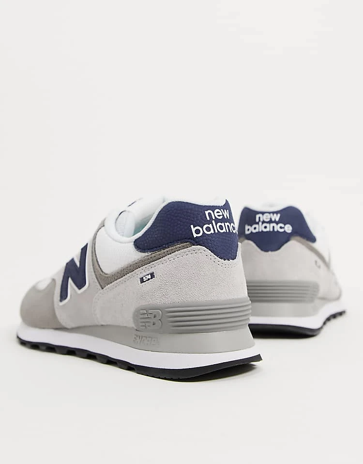 New Balance 574 Trainers In Light Grey Suede For Men Rain Cloud 4 New Balance 574 Trainers In Light Grey Suede For Men Rain Cloud - Image 2