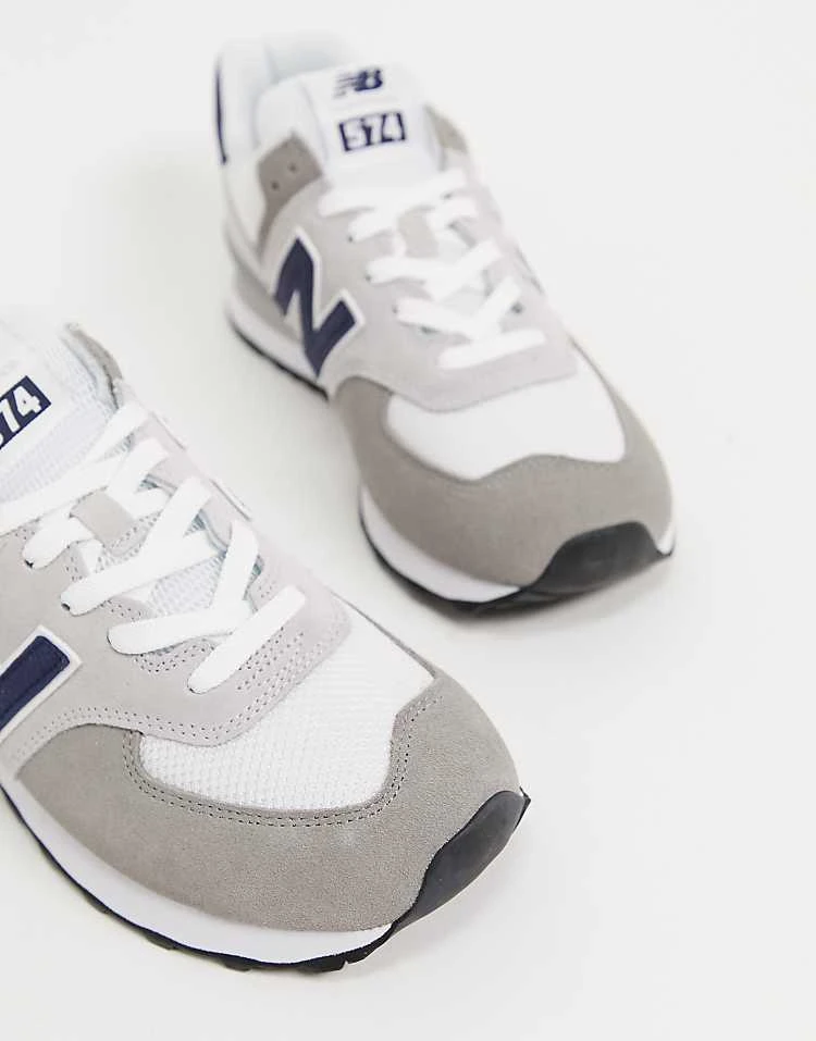 New Balance 574 Trainers In Light Grey Suede For Men Rain Cloud 5 New Balance 574 Trainers In Light Grey Suede For Men Rain Cloud - Image 3