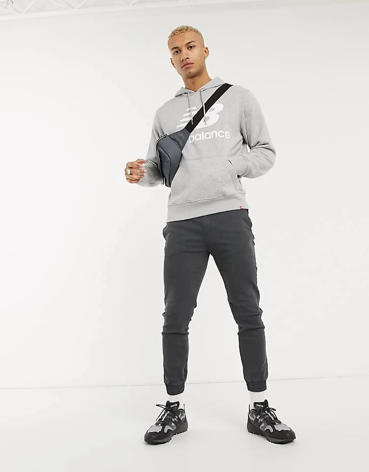 New Balance Large Logo Hoodie In Grey For Men 6 New Balance Large Logo Hoodie In Grey For Men - Image 4