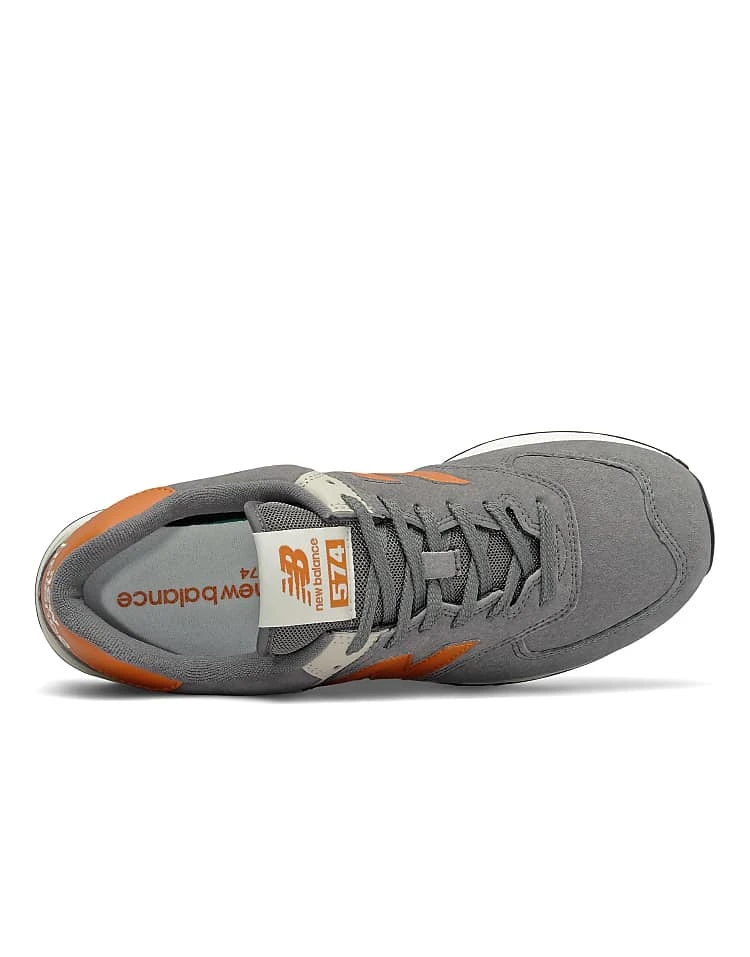 New Balance 574 Trainers In Grey And Orange For Unisex Grey/orange 6 New Balance 574 Trainers In Grey And Orange For Unisex Grey/orange - Image 4